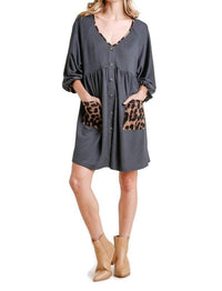 Umgee - Leopard Pocket Dress