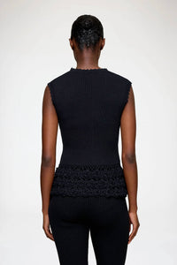 Ganni - Cotton Crochet Vest