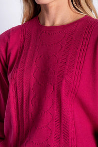 Pj Salvage - Pretty In Pointelle Long Sleeve Lounge Sweater Top