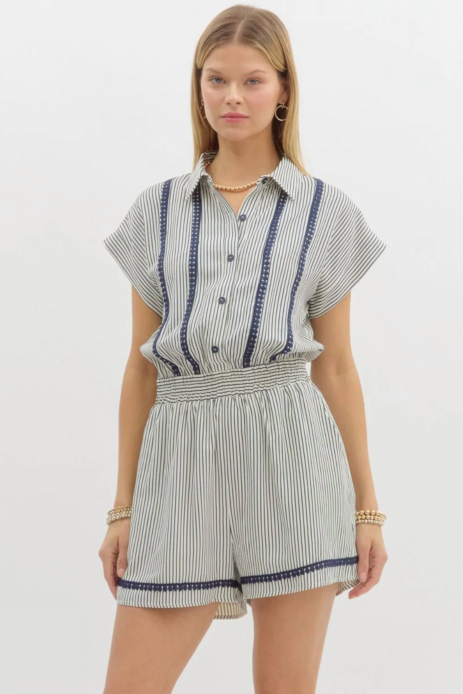 Entro - Short Sleeve Pull On Romper