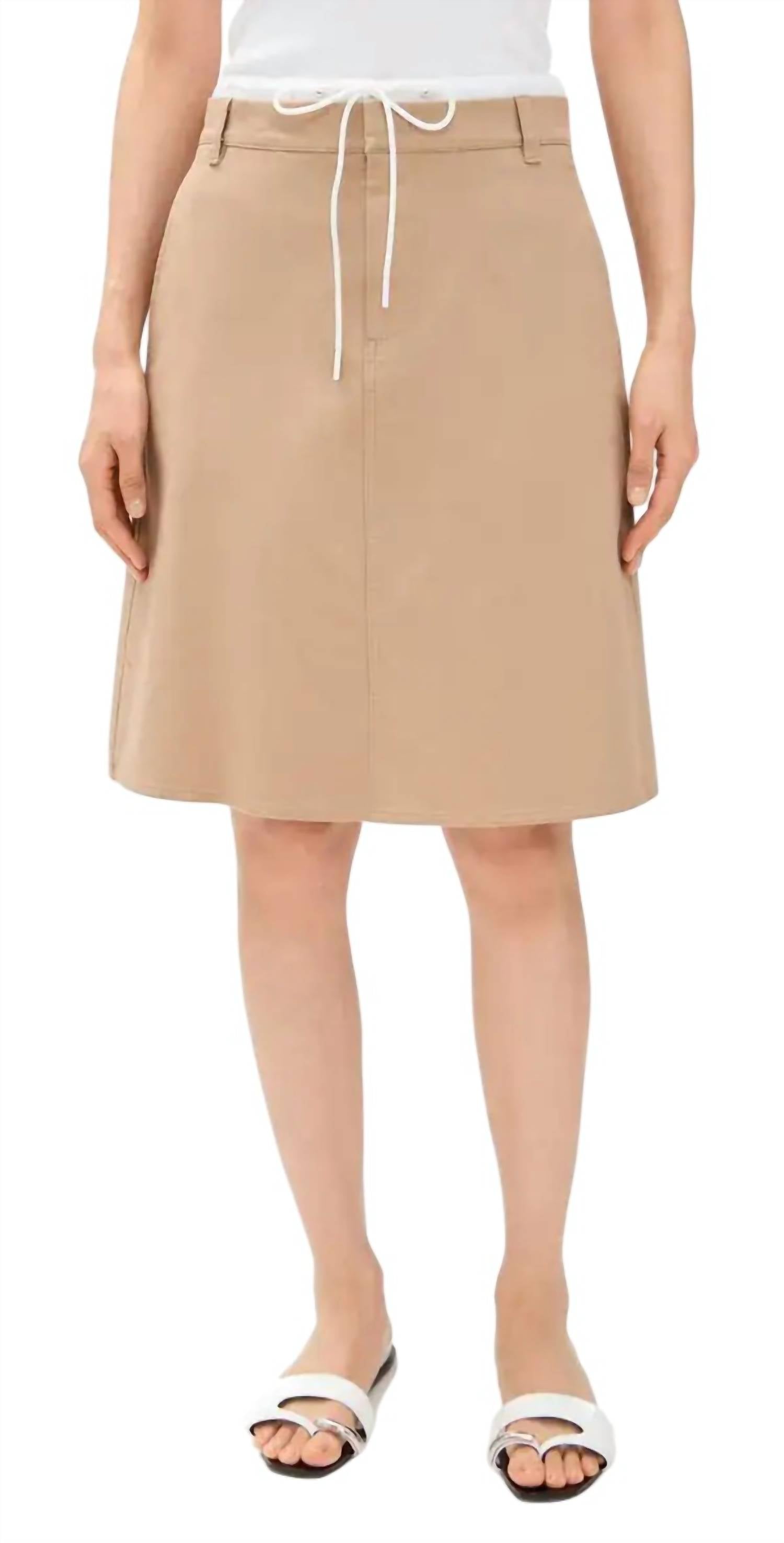 Vince Double Waistband A-line Skirt in sandbar - women's skirt
