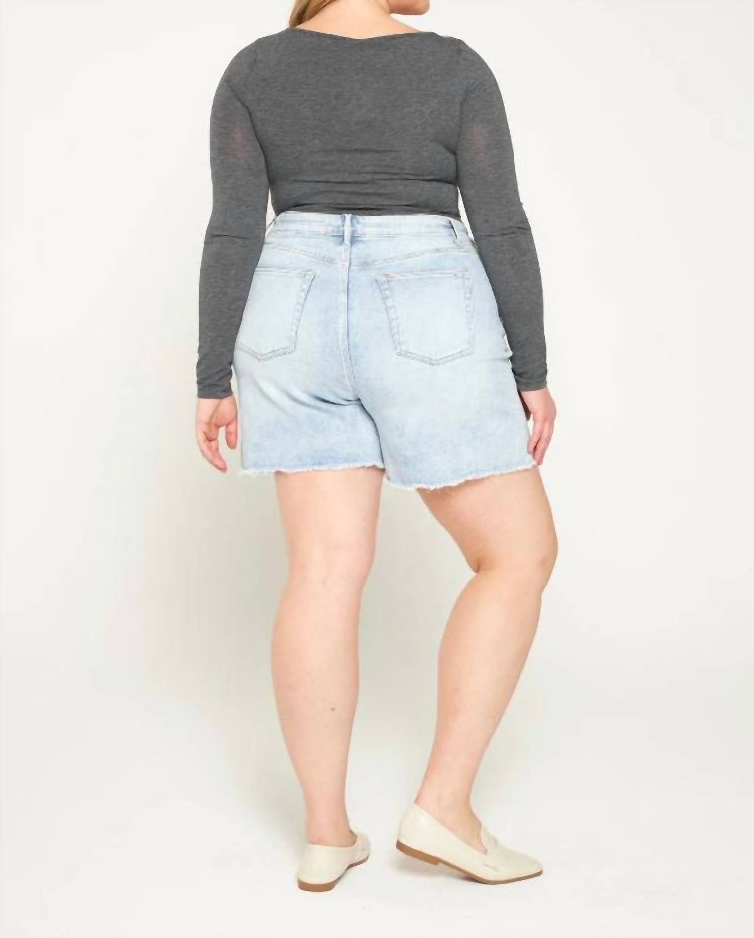 Mica Denim - Mica High Rise Denim Shorts