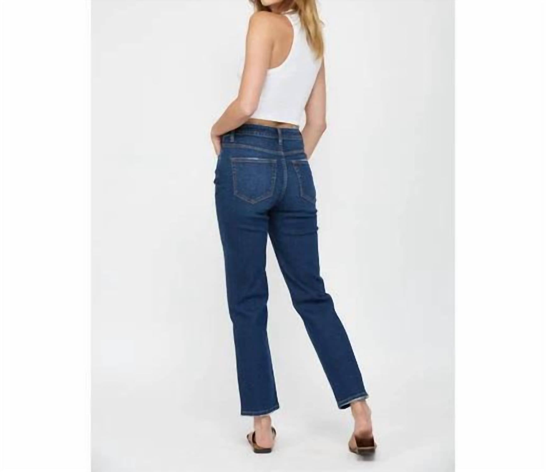Mica Denim - Monfil Straight Leg Wedge Jeans