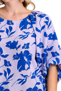 Umgee - Floral Puff Sleeve Blouse