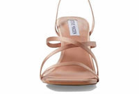 STEVE MADDEN Women's Brendi Heeled Sandal in blush satin - women's heels - detail view