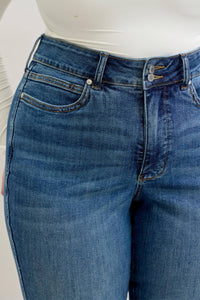 Judy Blue - High Waist Flare Tummy Control Double Button Waist Band Jeans