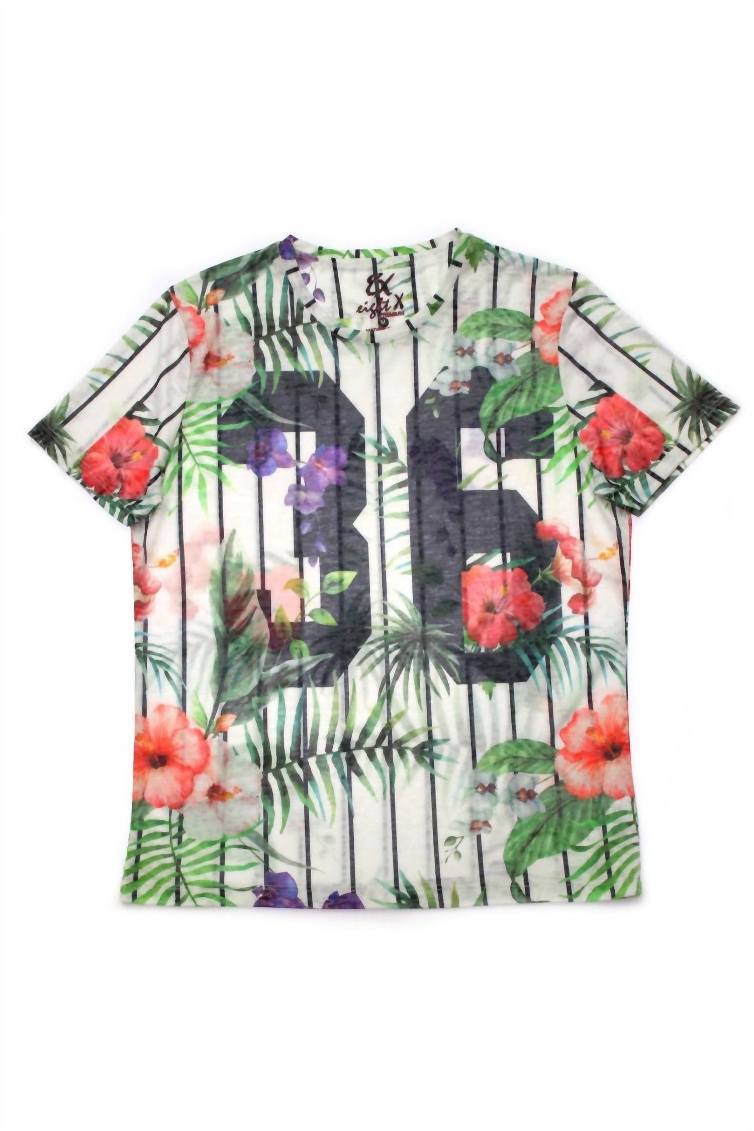 Eight X - Men's Floral Tropical Print T-shirt