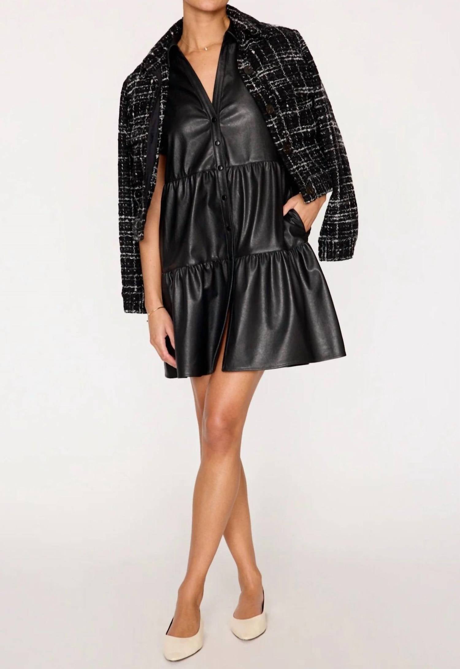 Brochu Walker - Havana Vegan Leather Mini Dress