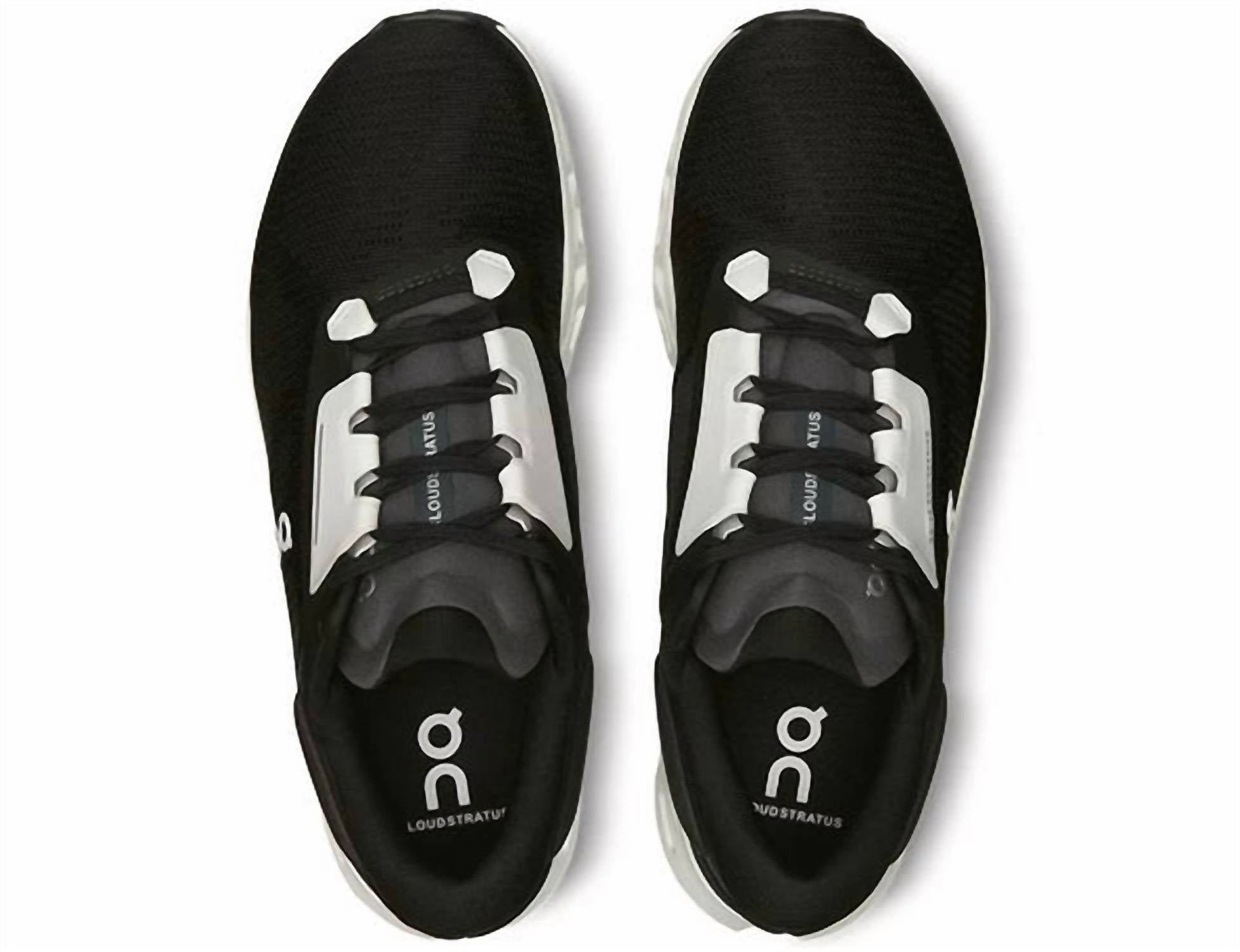 On Women's Cloudstratus 3 Shoe in black - women's sneaker - alternate view