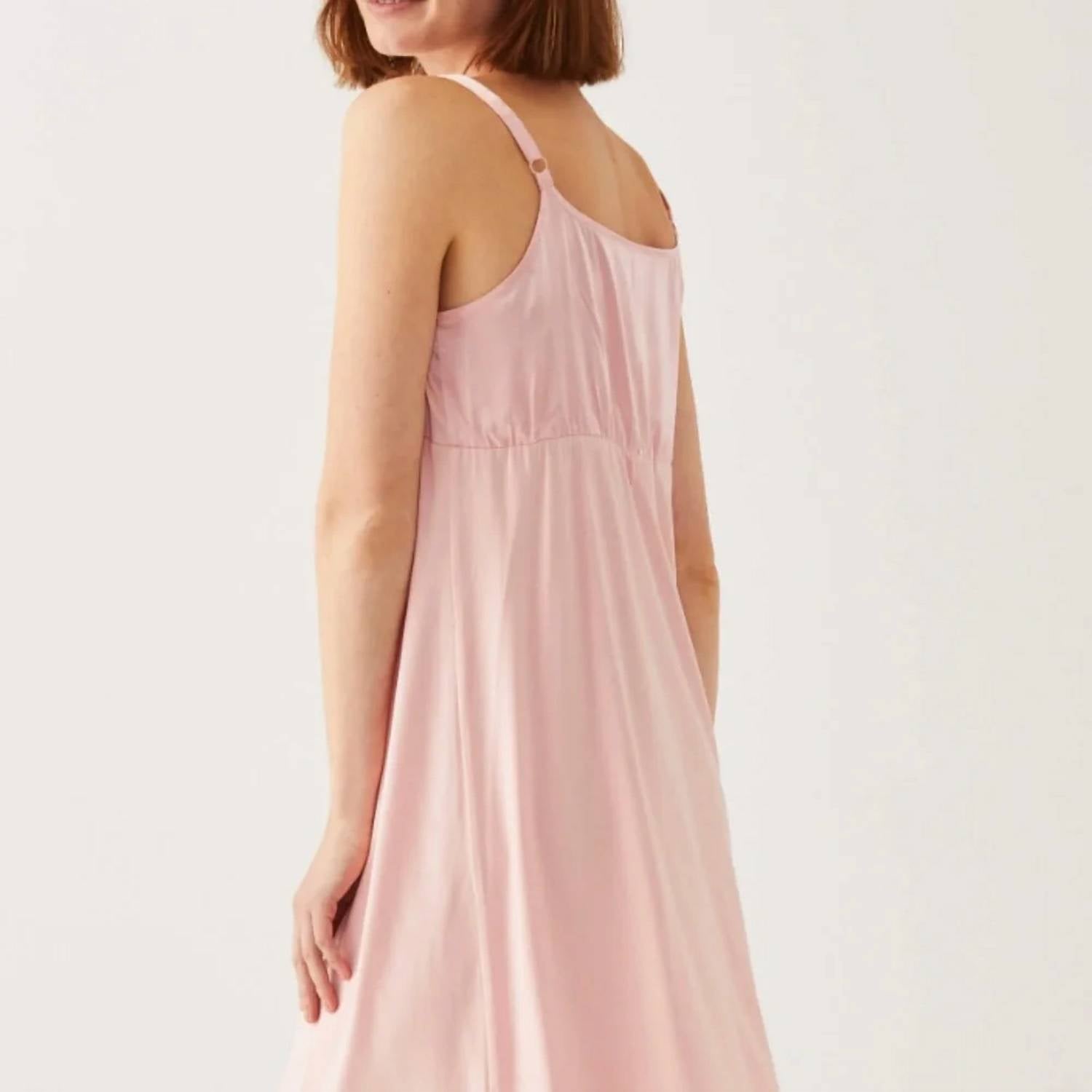 MERSEA Moon Dancer Slip Dress in pink - women's intimate - detail view