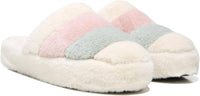 VIONIC Women's Cosmina Shearling Mule Slippers in cream multi - women's shoe - detail view