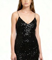 Ricci Andrist - Sequin-embellished Evening Midi Dress