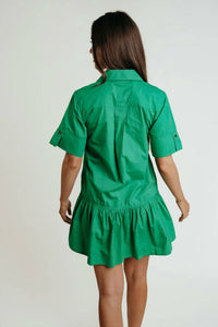 LAROQUE Lola Mini Dress in green - women's dress - detail view
