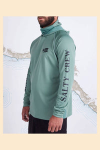 Salty Crew - Alpha Flag Pinnacle & Mask Hooded Shirt