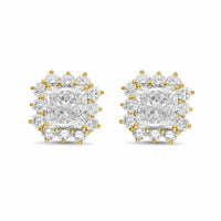 Diana M Jewels - Women's Radiant Lab-Grown Diamond Stud Earrings (15.00 Ct TCW) - Grand