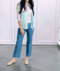 Incashmere - Cashmere Stripe Cardigan