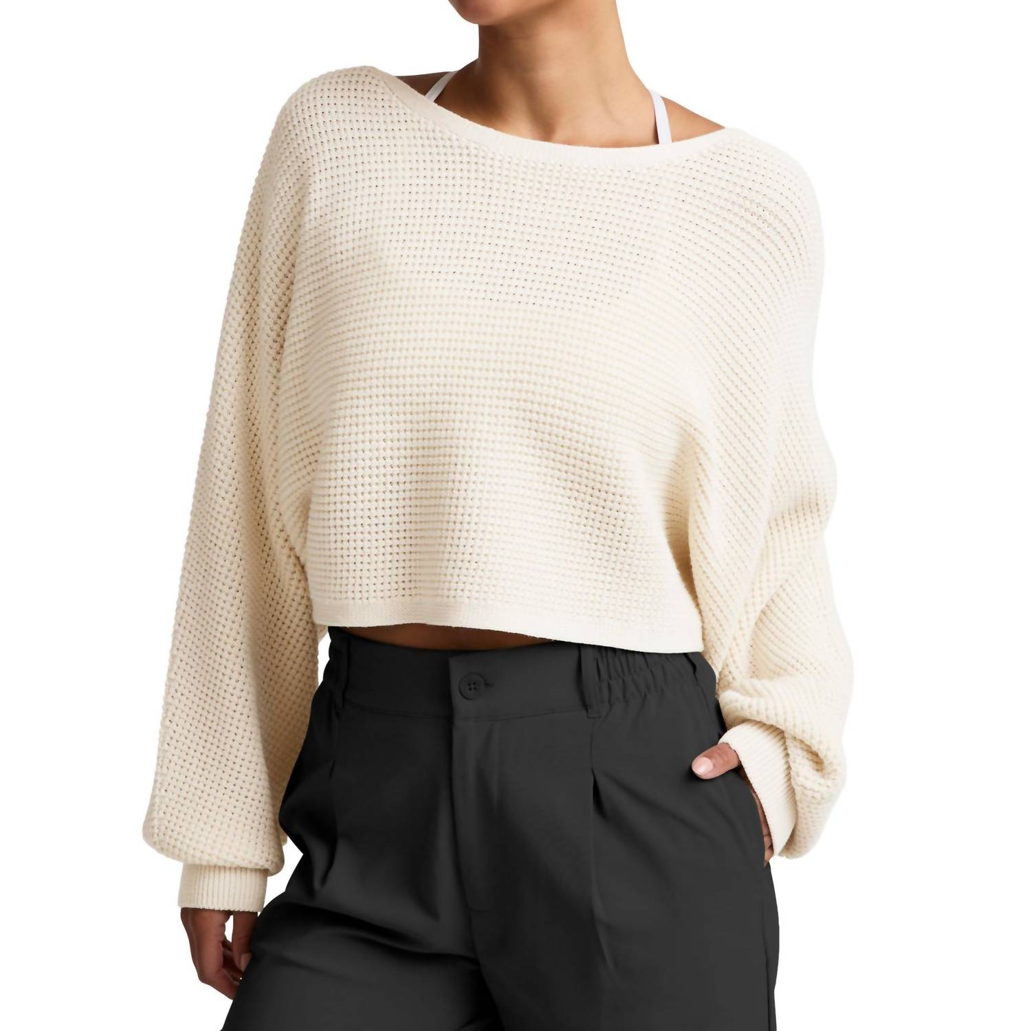 Beyond Yoga - Ready For Barre Cropped Sweater