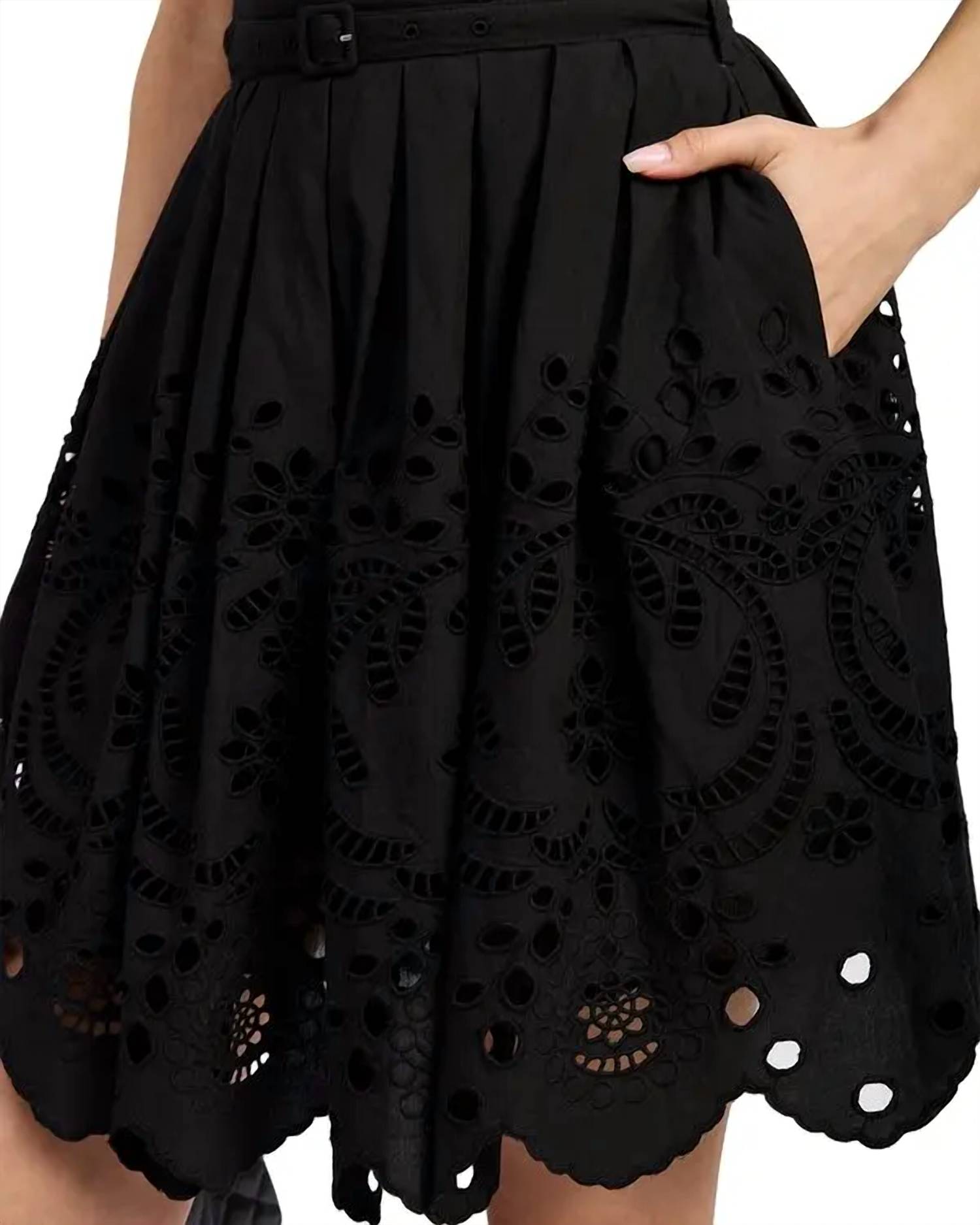 En Saison Delilah Mini Dress in black - women's dress - alternate view