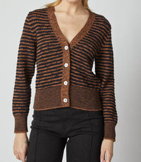 Kokun - Stripe Cable Cardigan
