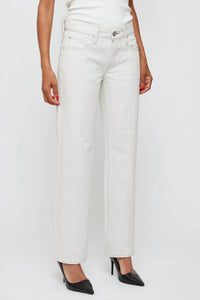Moussy Elmora Low Rise Straight Jean in mix white - women's jeans - alternate view