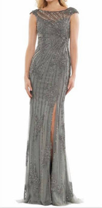 Beaded Lace Tulle Gown
