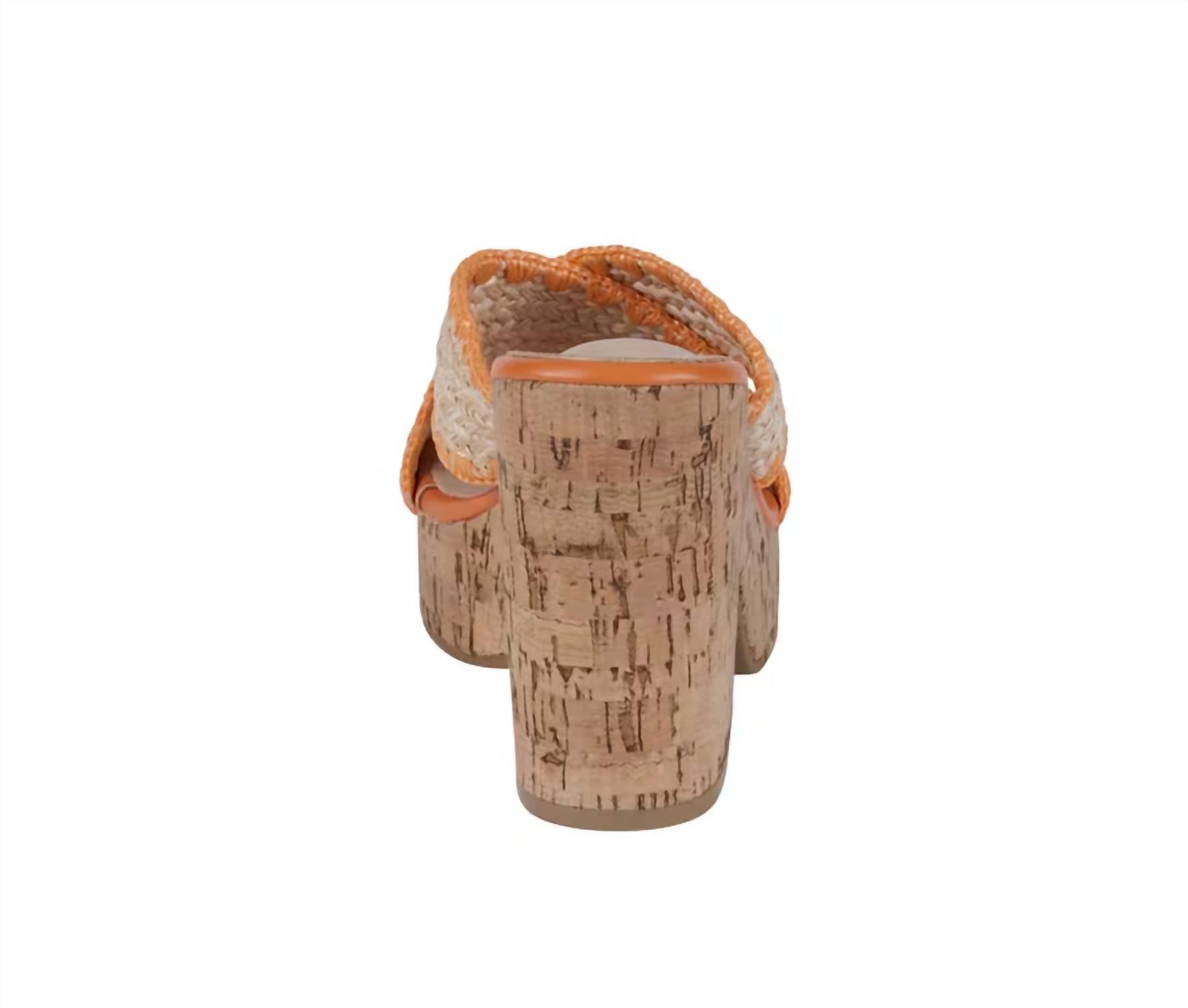 GC Shoes Women's Elsa Platform Sandals in orange - women's sandal - alternate view