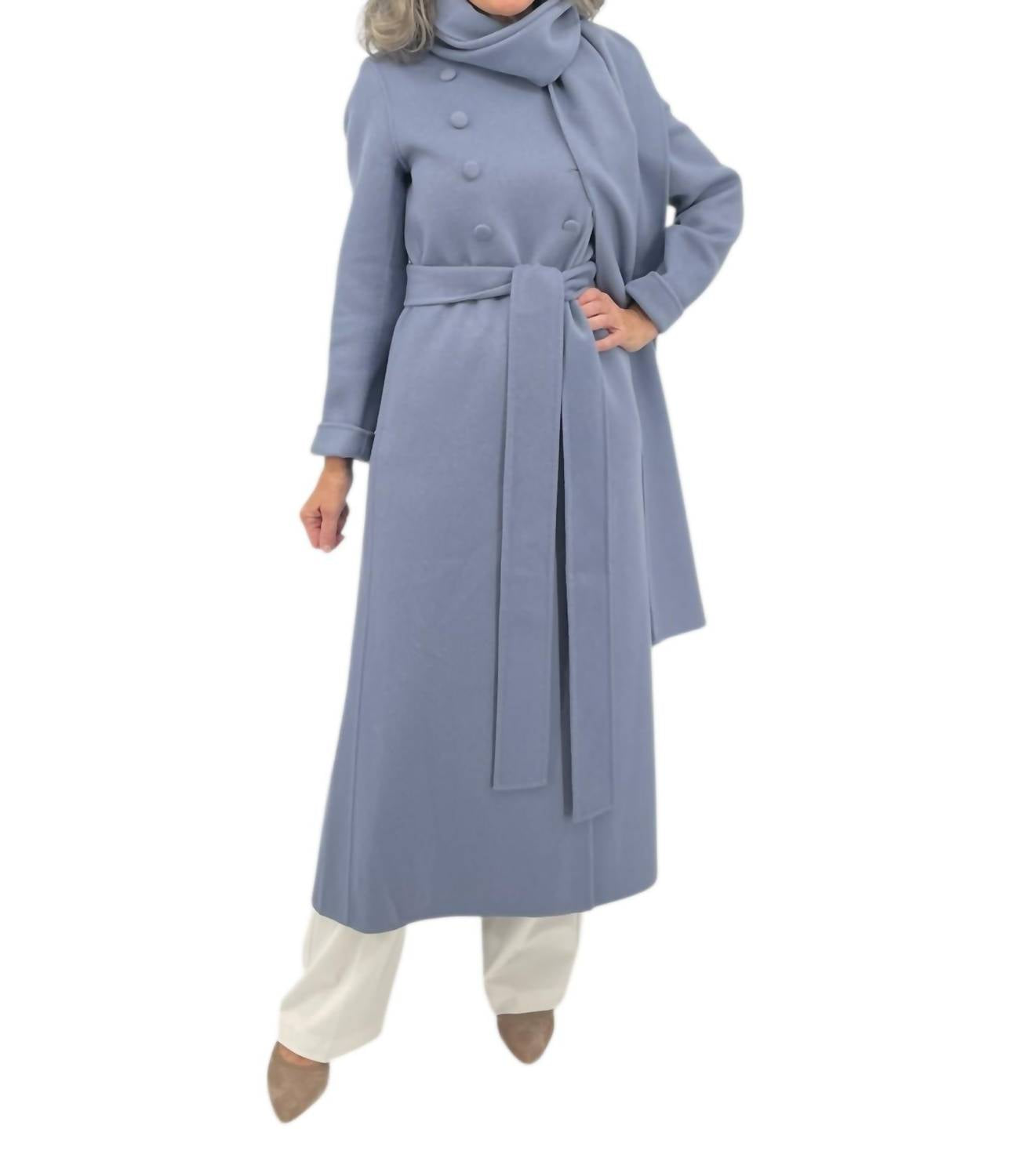Diomi - Maxi Coat With Detachable Scarf