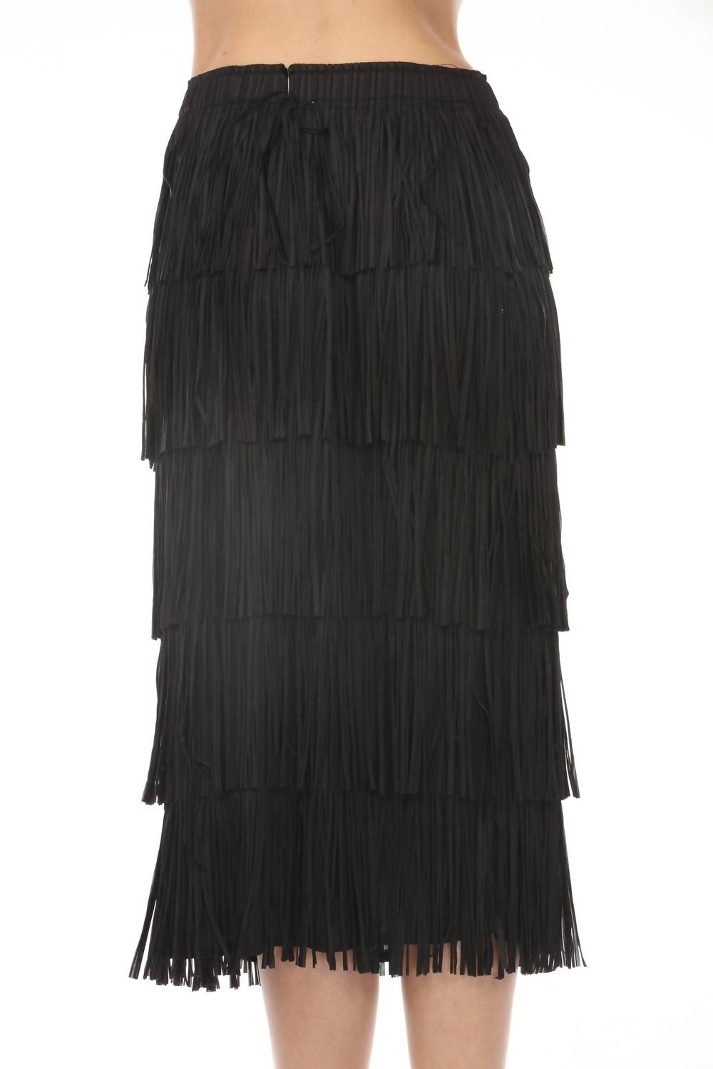 Joseph Ribkoff - Tiered Fringe Midi Skirt