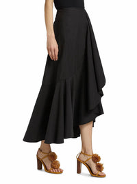Ulla Johnson - Sabina Ruffled Cotton-blend Midi Skirt
