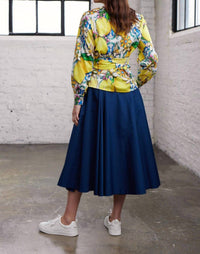 Marianna Déri - Pleated Cotton Satin Skirt