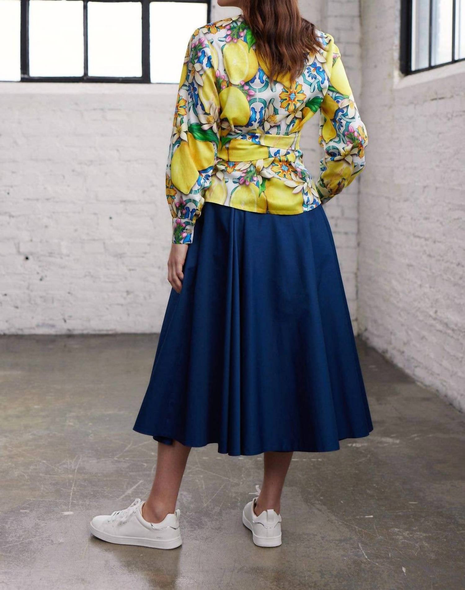 Marianna Déri - Pleated Cotton Satin Skirt