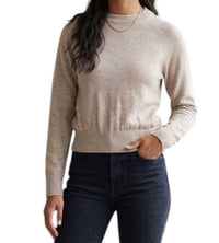 Kinross Rib Trim Sweatshirt in taupe - women's top