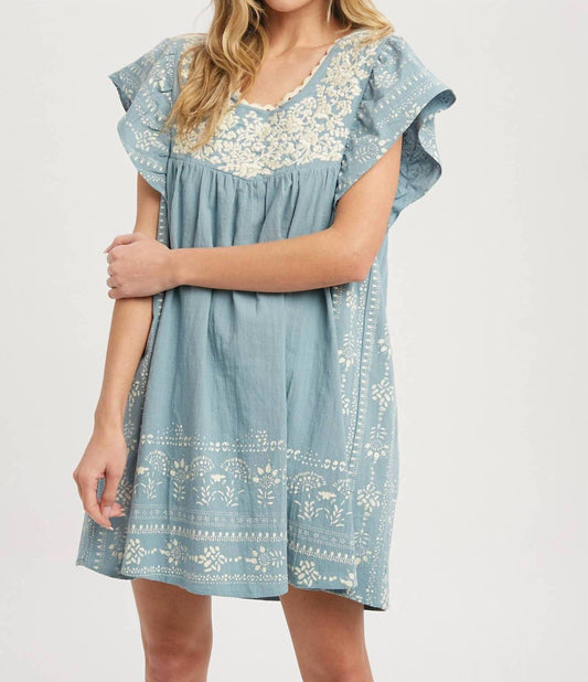 Bluivy - Embroidered Mini Dress