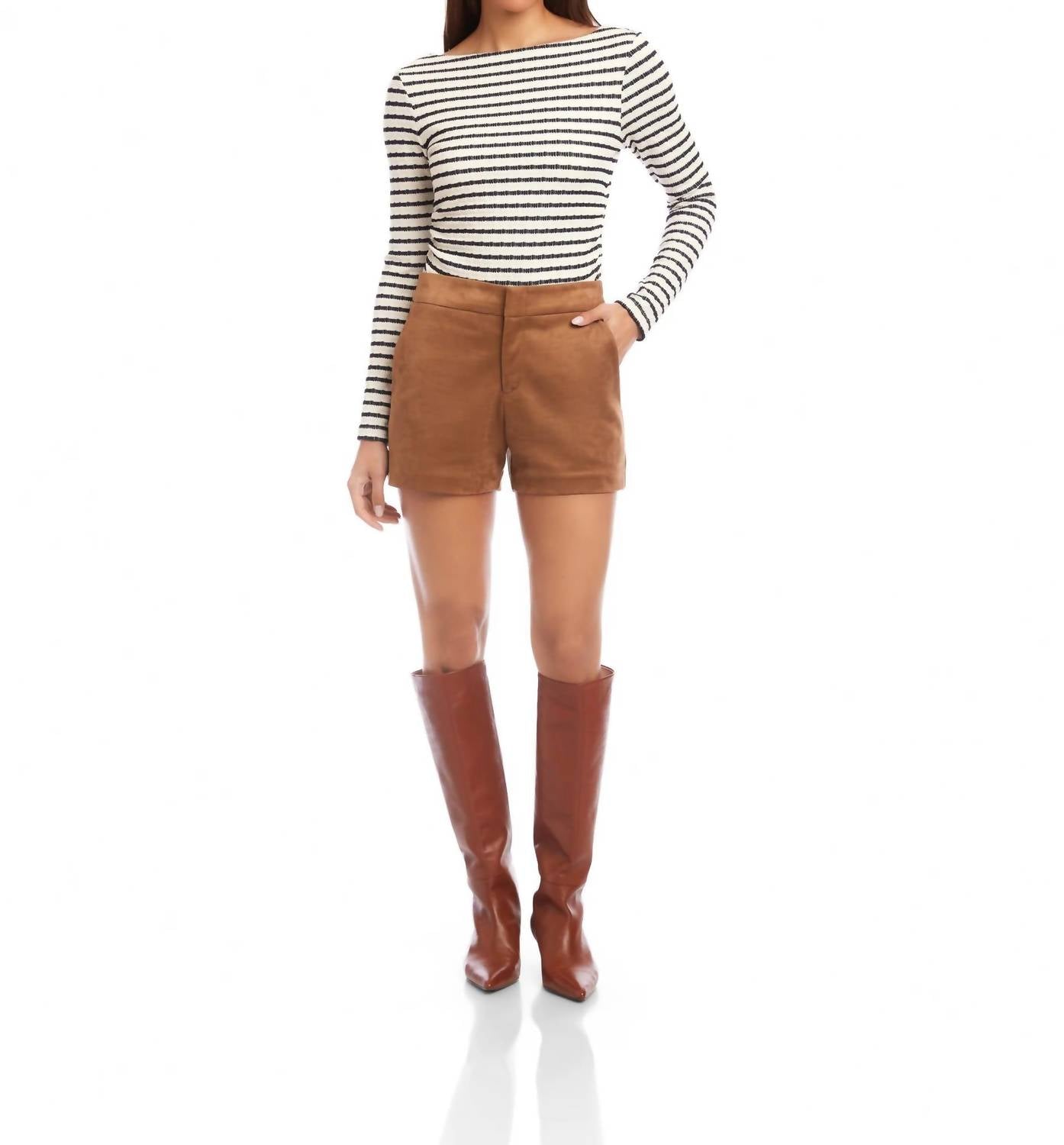 Fifteen Twenty - Faux Suede Modern Shorts