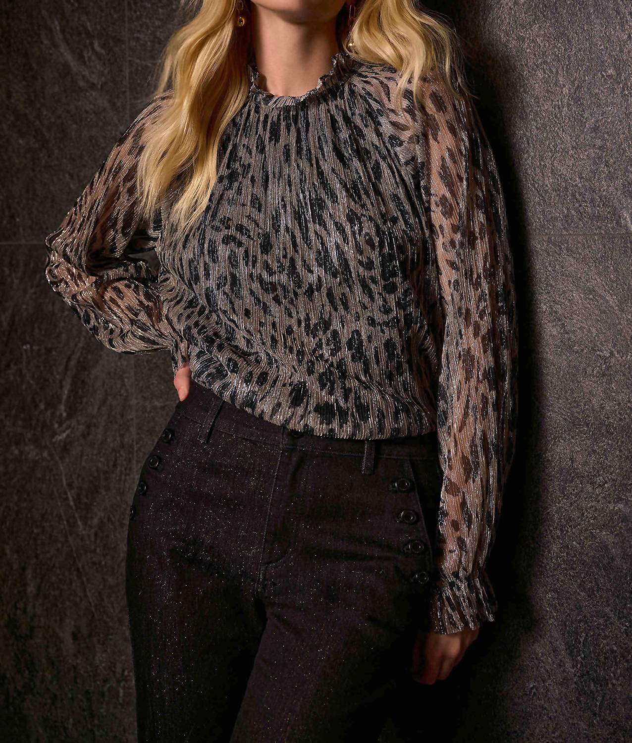 Joseph Ribkoff - Animal Print Pullover With Jewel Embellishment