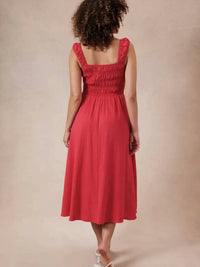 Sunday Edition - Smocked Sleeveless Midi Dress