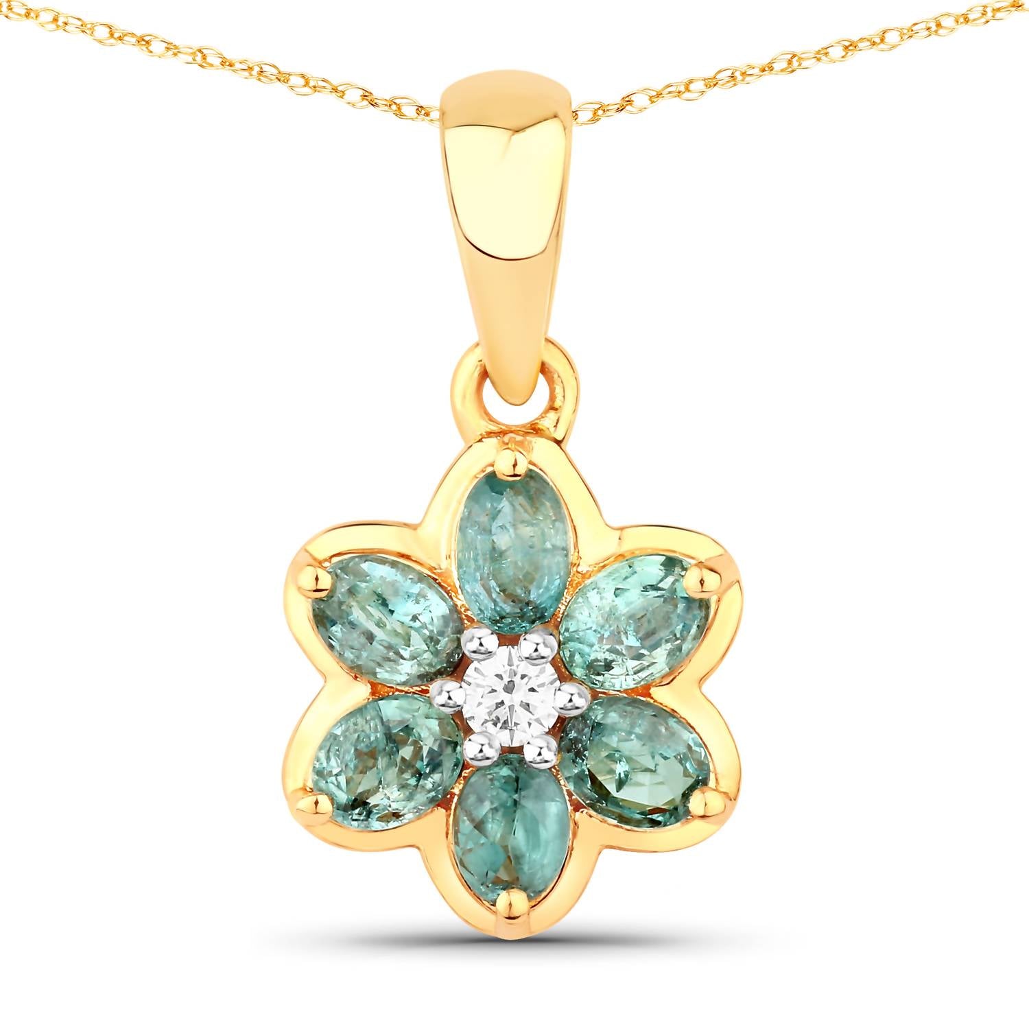 Diana M Jewels Women's Natural Alexandrite Oval Pendant Necklace (0.81 Ct) - Delicate in 18k yellow gold - women's jewelry