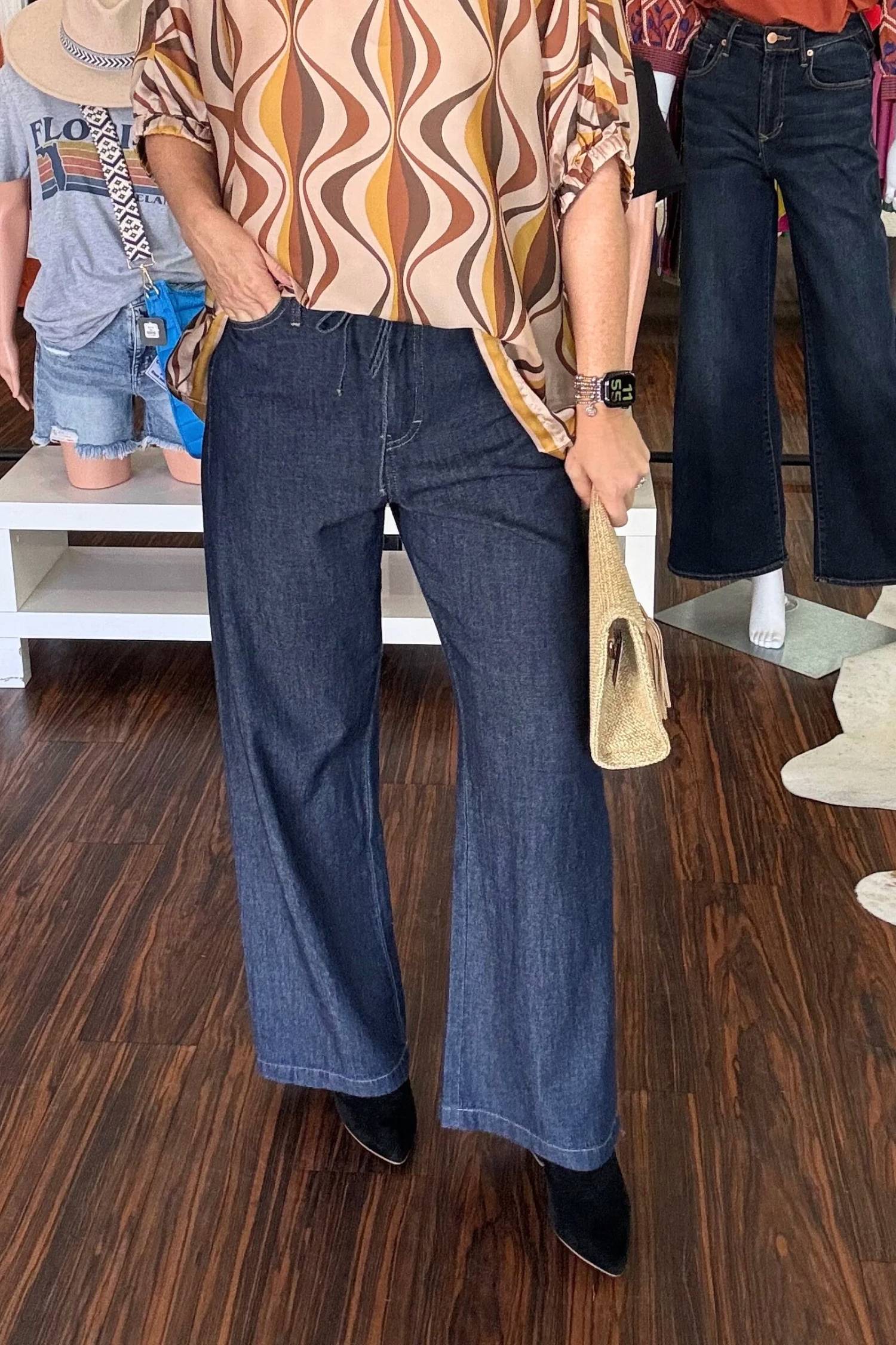 Thml - Denim Elastic Waist Pants
