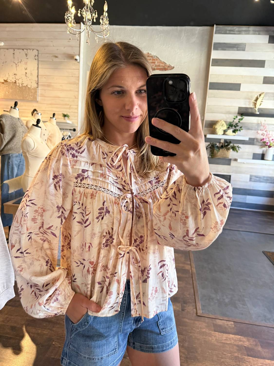 By Together - Arden Floral Tie Top