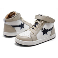 Oldsoles - Boy's Team Star High Top Lace-up Sneakers