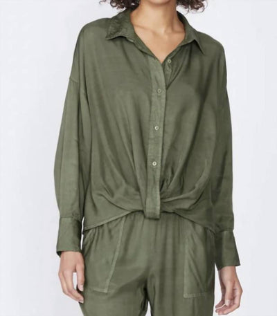 Stateside - Viscose Satin Front Twist Top