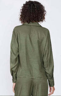 Stateside - Viscose Satin Front Twist Top