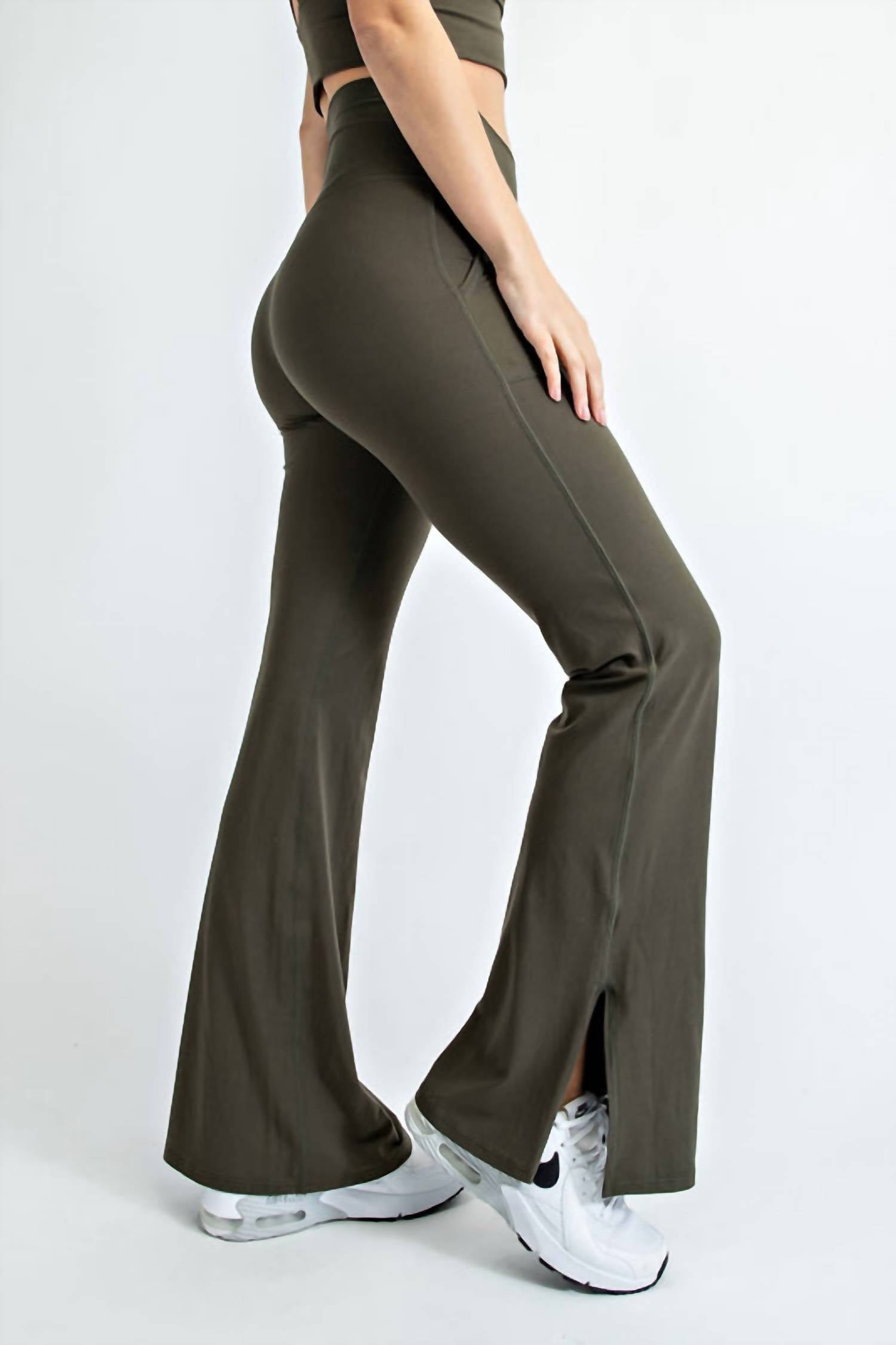 Rae Mode - Crossover Waist Flared Leggings