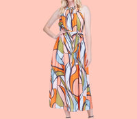 Jade - Retro Wave Dreamer Maxi Dress