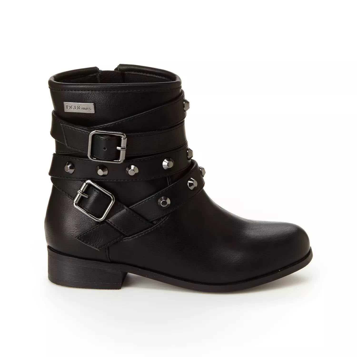 BCBGMAXAZRIA Girl's Camila Strap Boot in black - kids' boots