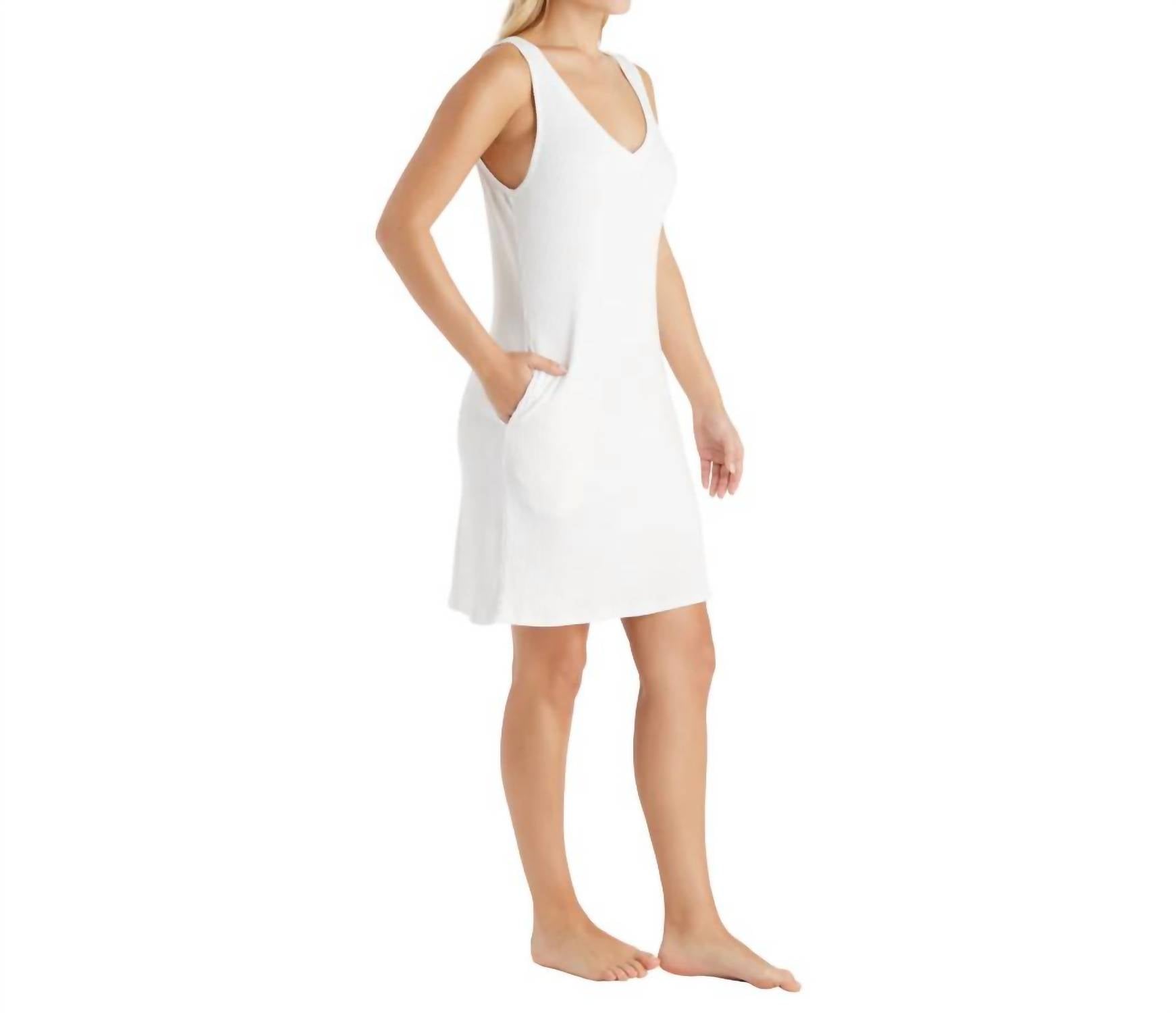 Softies - Rib Dream 34" Double v-neck lounge dress