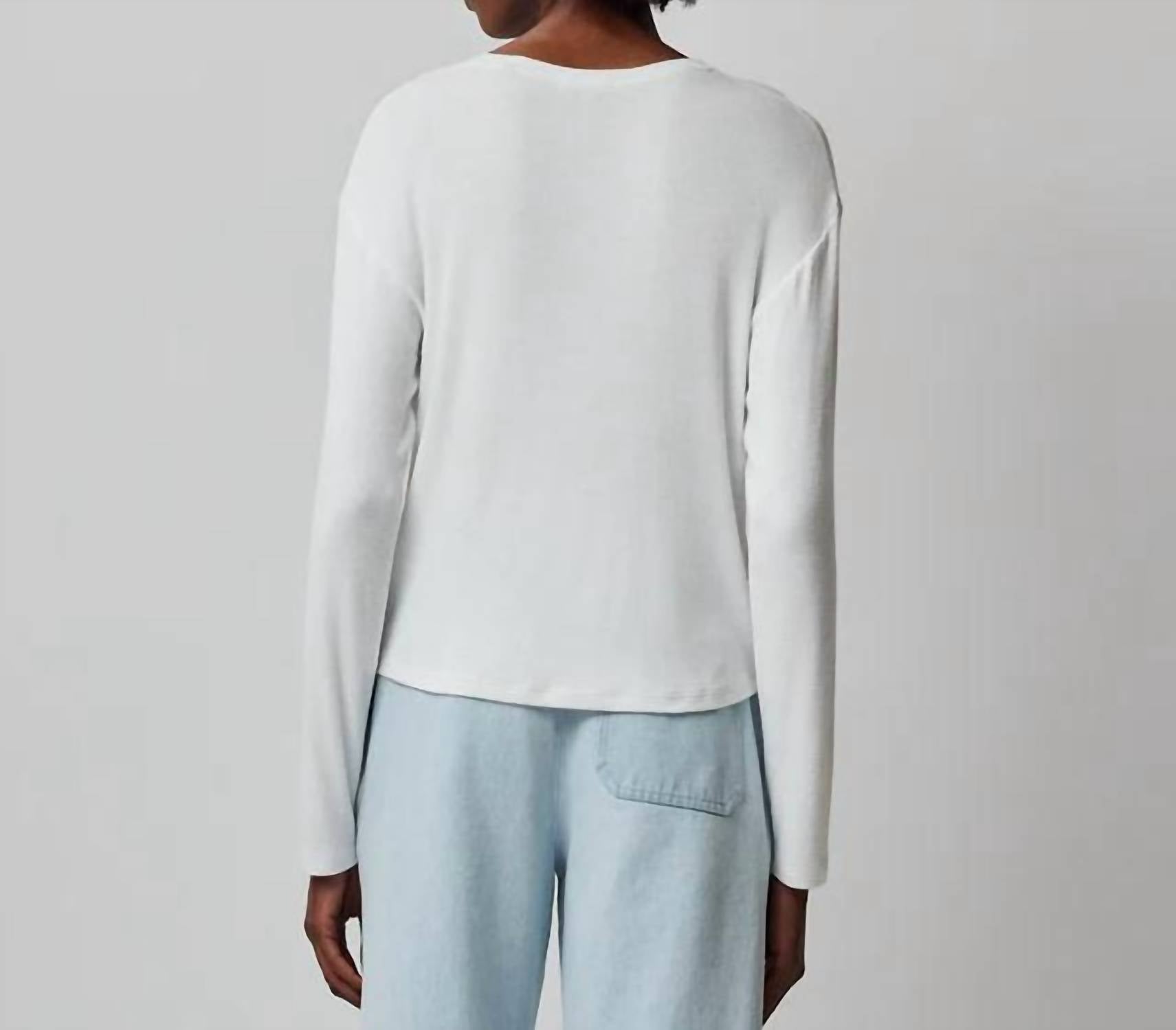 Atm - Modal Rib Long Sleeve Boxy Tee