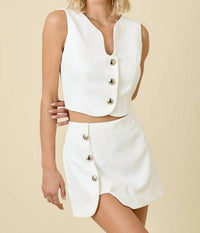 Day + Moon - Wesley Cutout Button Down Vest