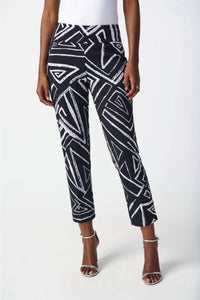 Joseph Ribkoff - Abstract Print Cropped Trousers