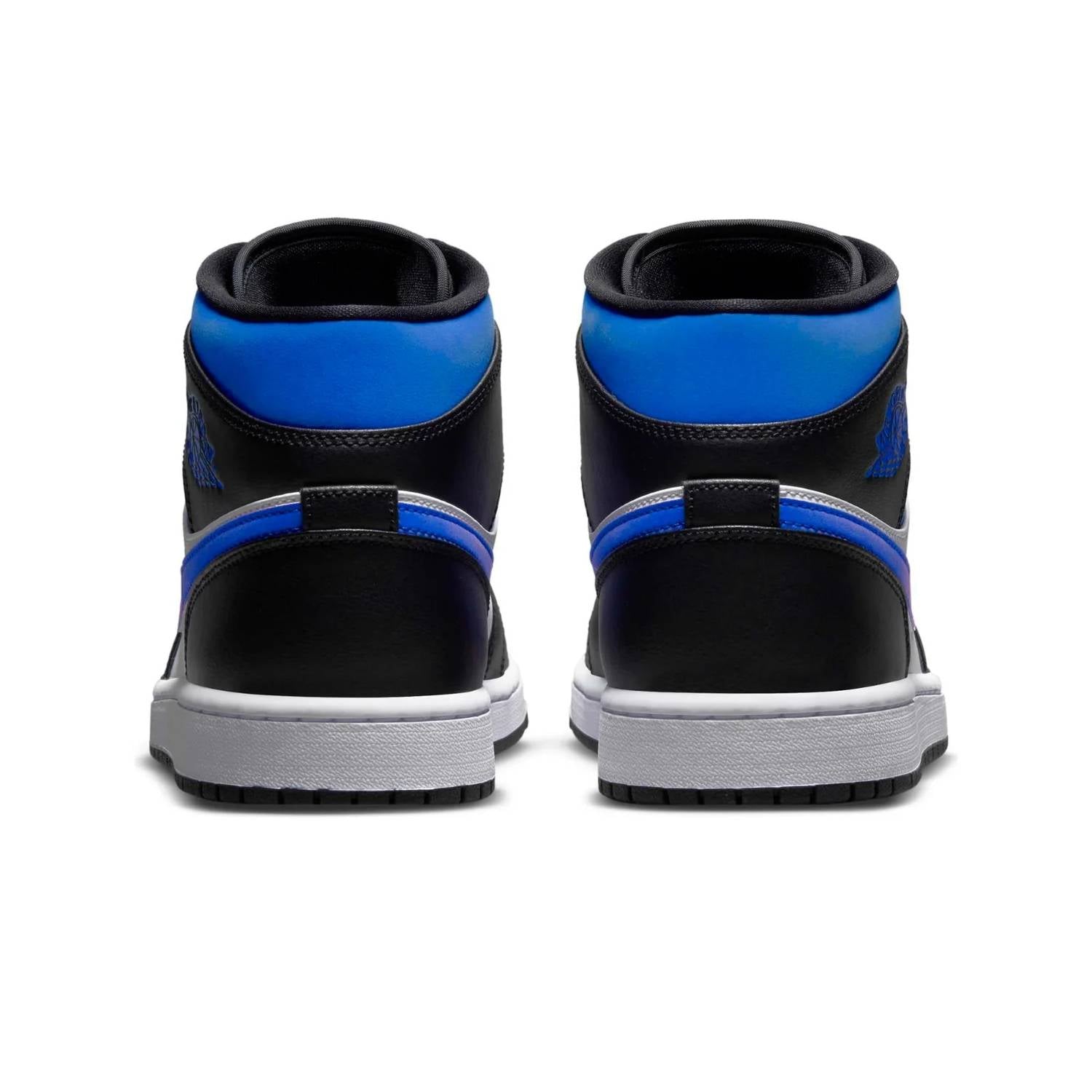 Air Jordan Men's 1 Mid Shoes in white black blue - men's sneaker - alternate view